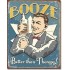 Placa metalica - Booze Therapy - 30x40 cm