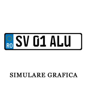 Placa auto 520 x 110