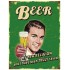 Placa metalica - Beer is my new religion - 30x40 cm