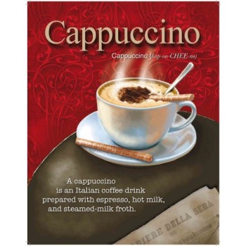 Placa metalica - Cappuccino - 30x40 cm