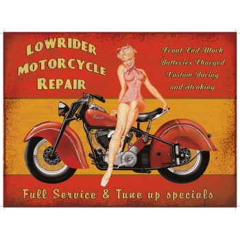 Placa metalica - Lowrider Repair - 30x40 cm Placa metalica - Lowrider Repair - 30x40 cm
