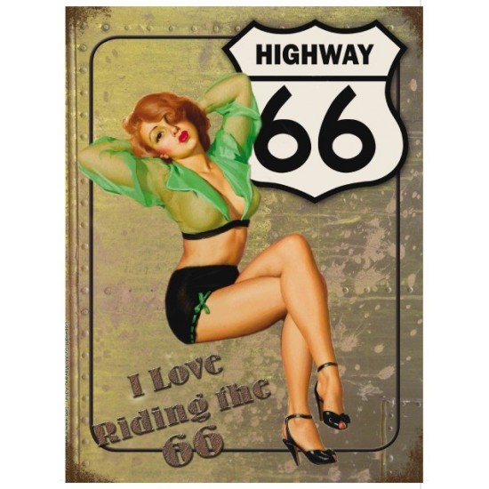 Placa metalica - Route 66 - 30x40 cm Placa metalica - Route 66 - 30x40 cm
