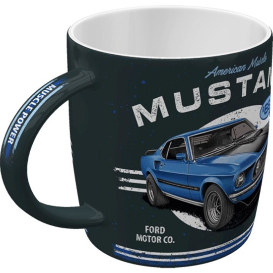 Cana ceramica 330 ml Ford Mustang 1969 Mach 1 Blue