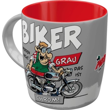 Cana ceramica 330 ml MOTOmania Biker Chrom