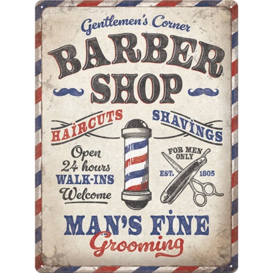 Placa decor 30x40 Barber Shop