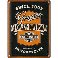 Placa decor 30x40 Harley Davidson Genuine Motorcycles Ribbon Placa decor 30x40 Harley Davidson Genuine Motorcycles Ribbon