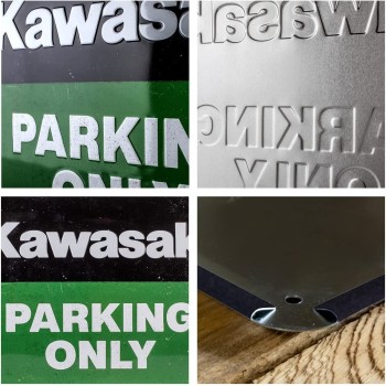 Placa decor 30x40 Kawasaki Parking Only Green