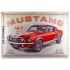 Placa decor metalica 40x60 Ford Mustang - GT 1967 Red