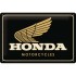 Placa metalica 20x30 Honda MC - Motorcycles Gold