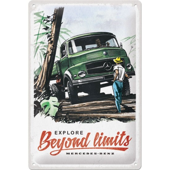 Placa metalica 20x30 Mercedes Daimler Truck - Beyond limits Placa metalica 20x30 Mercedes Daimler Truck - Beyond limits