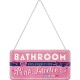 Placa metalica cu snur 10x20 Grease -Pink Ladies Bathroom Placa metalica cu snur 10x20 Grease -Pink Ladies Bathroom