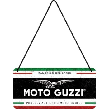 Placa metalica cu snur 10x20 Motto Guzzi - Italian Motorcycles