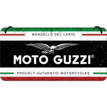 Placa metalica cu snur 10x20 Motto Guzzi - Italian Motorcycles