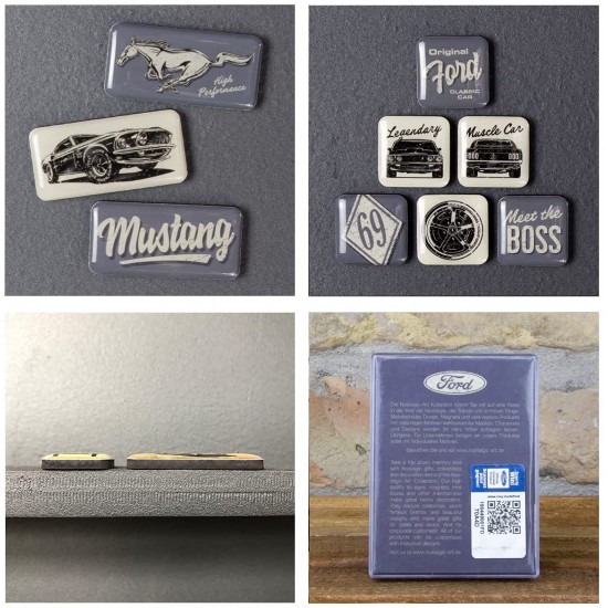 Set 9 magneti Ford Mustang - The Boss