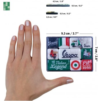 Set 9 magneti Vespa - The Italian Legend