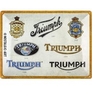 Placa metalica Triumph - Logo Evolution 30x40cm Placa metalica Triumph - Logo Evolution 30x40cm