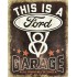 Placa metalica Ford Garage 30x40 cm