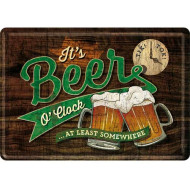 Placa metalica Beer O' Clock Glasses 10x14cm Placa metalica Beer O' Clock Glasses 10x14cm