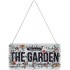 Placa metalica cu snur We Are In The Garden 10x20cm