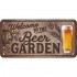 Placa metalica cu snur Welcome to the Beer Garden 10x20cm