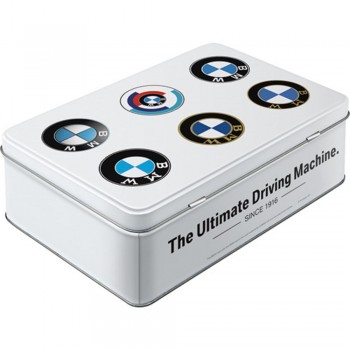 Cutie metalica plata BMW Logo Evolution 23x16x17cm Cutie metalica plata BMW Logo Evolution 23x16x17cm