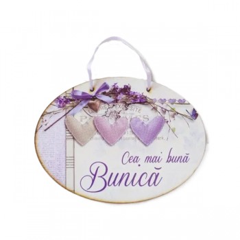 Tablou din lemn cu snur - Cea mai buna Bunica Tablou din lemn cu snur - Cea mai buna Bunica