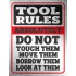 Tablou metalic Tool Rules White 30x40cm