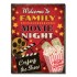 Tablou metalic Family Movie Night 30x40cm