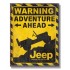 Tablou metalic JEEP Adventure Ahead 30x40 cm