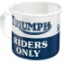 Cana metalica emailata Triumph Riders Only 360ml 