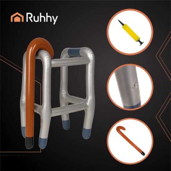 Cadru de mers gonflabil cu baston Cadru de mers gonflabil cu baston