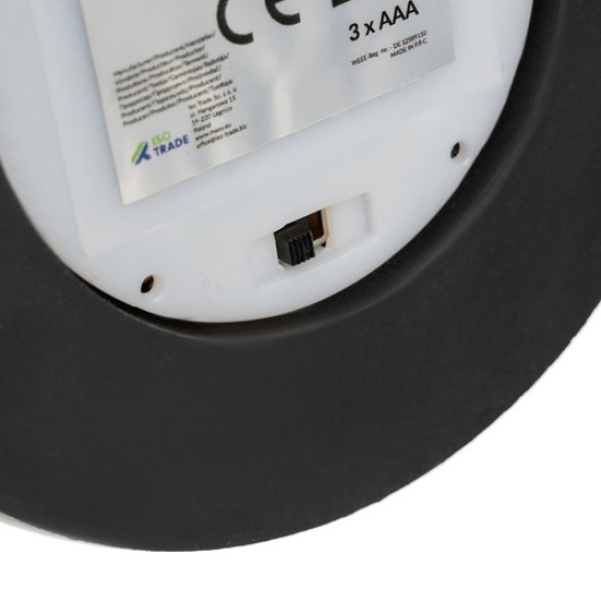 Trandafir in Cupola de Sticla cu Iluminare LED, Cutie Cadou Neagra XL, Marime 21 x 11 cm