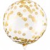 Balon transparent Bobo cu confetti auriu 40cm