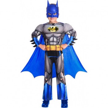 Costum Batman albastru pentru copii 6-8 ani