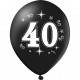 Set 10 baloane 40 ani negru si auriu 30cm