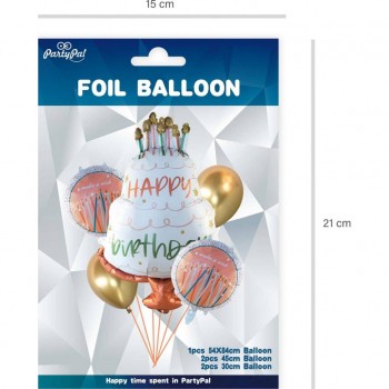 Set 5 Baloane din folie tort