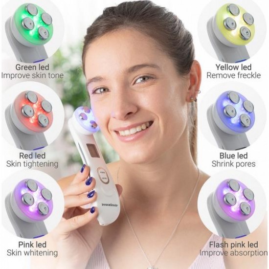Aparat de masaj facial cu radiofrecventa, fototerapie si electrostimulare Wace Aparat de masaj facial cu radiofrecventa, fototerapie si electrostimulare Wace