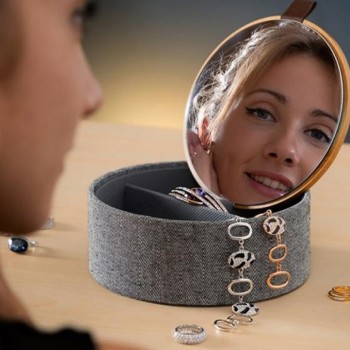 Cutie de bijuterii cu oglinda Mibox