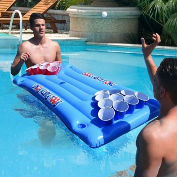 Joc Beerpong de piscina cu saltea gonflabila Joc Beerpong de piscina cu saltea gonflabila