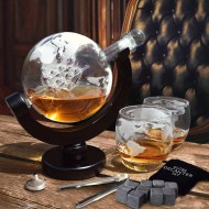 Set decantor glob whisky si cuburi pentru racire Set decantor glob whisky si cuburi pentru racire