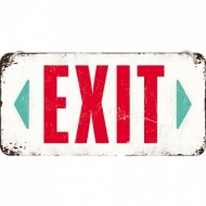 Placa metalica cu snur - EXIT - 10x20 cm Placa metalica cu snur - EXIT - 10x20 cm