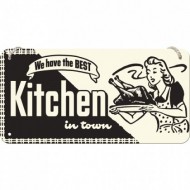 Placa metalica cu snur - Kitchen - 10x20 cm Placa metalica cu snur - Kitchen - 10x20 cm