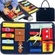 Carte Senzoriala Educativa tip Montessori, Dezvoltare Abilitati Motorii, 28x33x2 cm, Albastru Carte Senzoriala Educativa tip Montessori, Dezvoltare Abilitati Motorii, 28x33x2 cm, Albastru