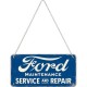 Placa metalica cu snur Ford - Service & Repair 10x20cm Placa metalica cu snur Ford - Service & Repair 10x20cm