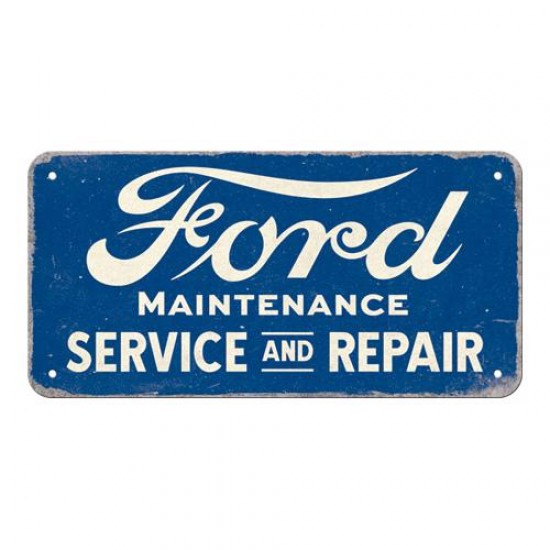 Placa metalica cu snur Ford - Service & Repair 10x20cm Placa metalica cu snur Ford - Service & Repair 10x20cm
