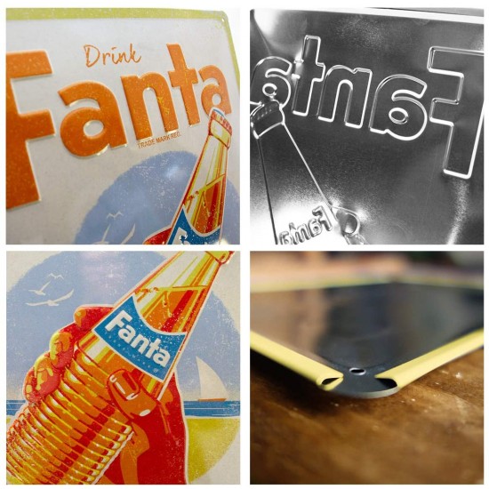 Placa metalica Fanta Bottle Beach - Editie Speciala - 30x40 cm