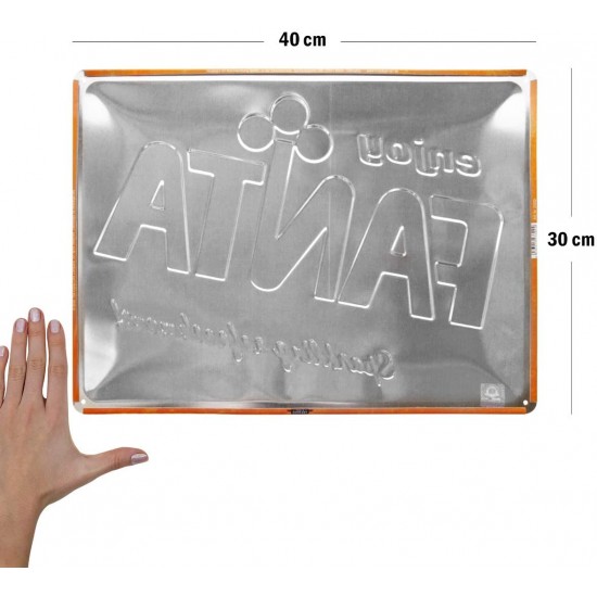 Placa metalica Fanta Logo - Editie Speciala - 30x40cm Placa metalica Fanta Logo - Editie Speciala - 30x40cm