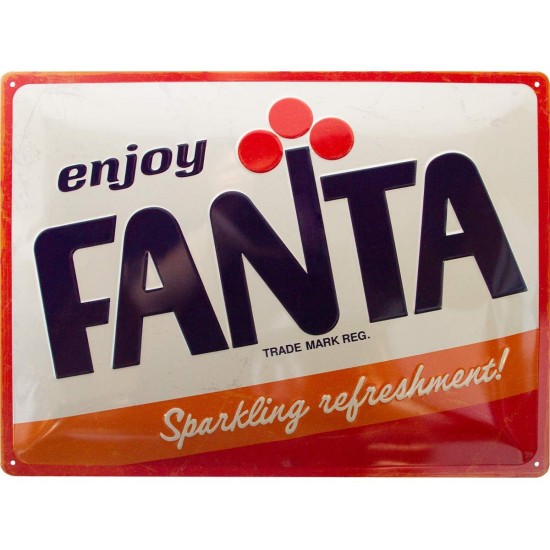 Placa metalica Fanta Logo - Editie Speciala - 30x40cm Placa metalica Fanta Logo - Editie Speciala - 30x40cm