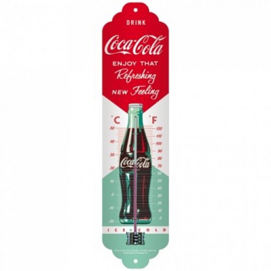 Termometru metalic - Coca Cola Dinner Bottle Termometru metalic - Coca Cola Dinner Bottle