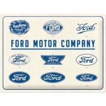 Placa metalica 30x40 Ford - Logo Evolution